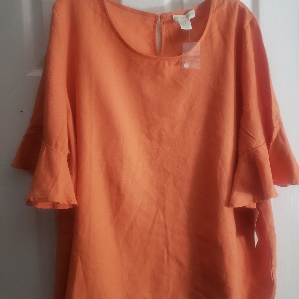 NWT Orange Womans Top